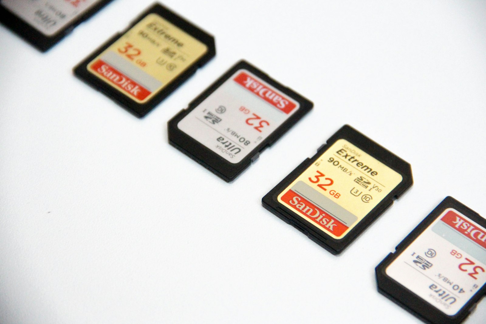 Memory cards standing in for a portable game library